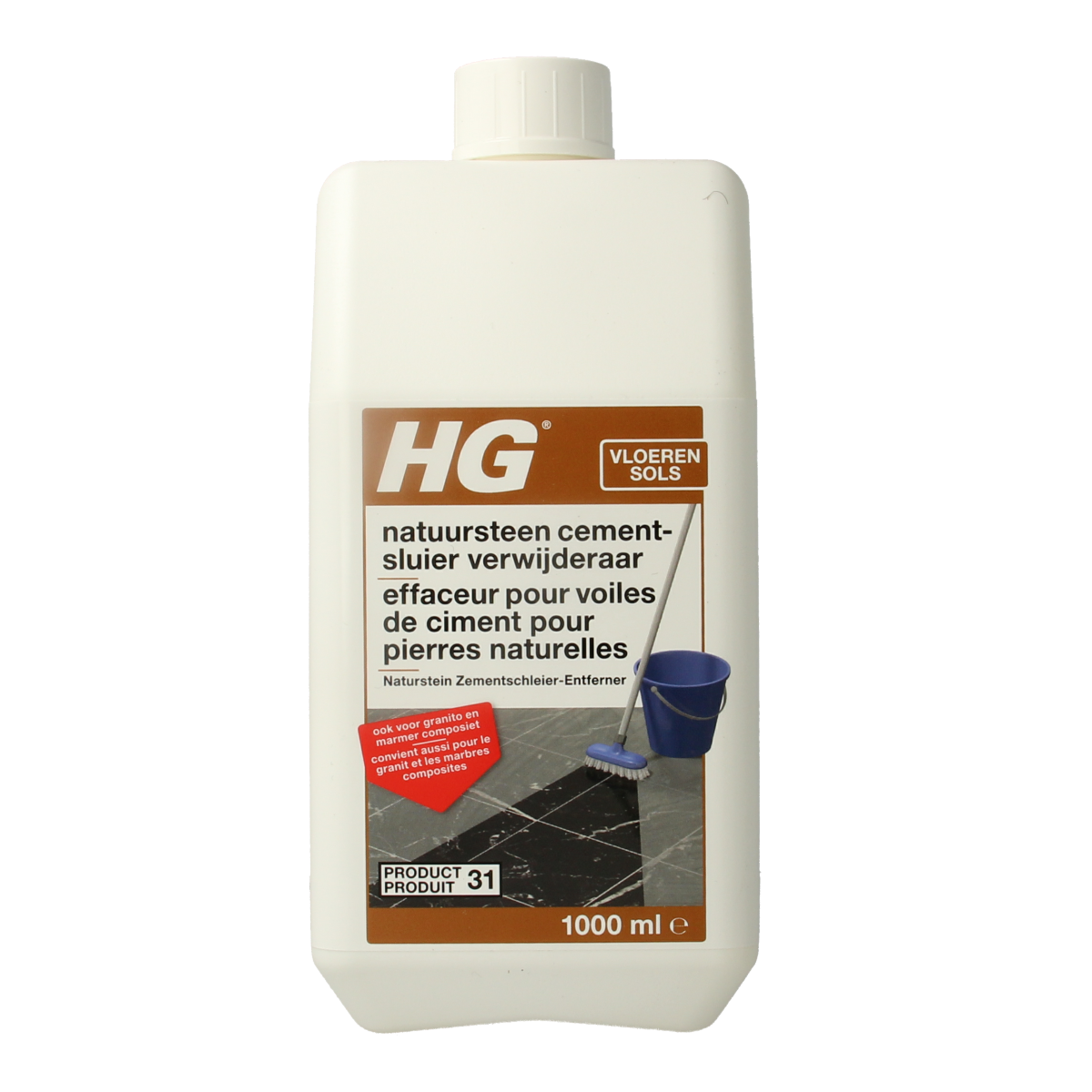 HG Natuursteen cementsluier verwijderaar 1.00 Liter
