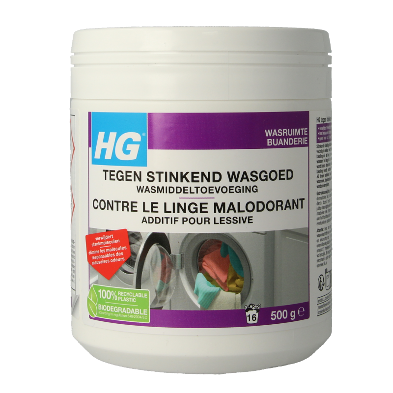 HG Wasmiddel stinkend wasgoed 500 Gram
