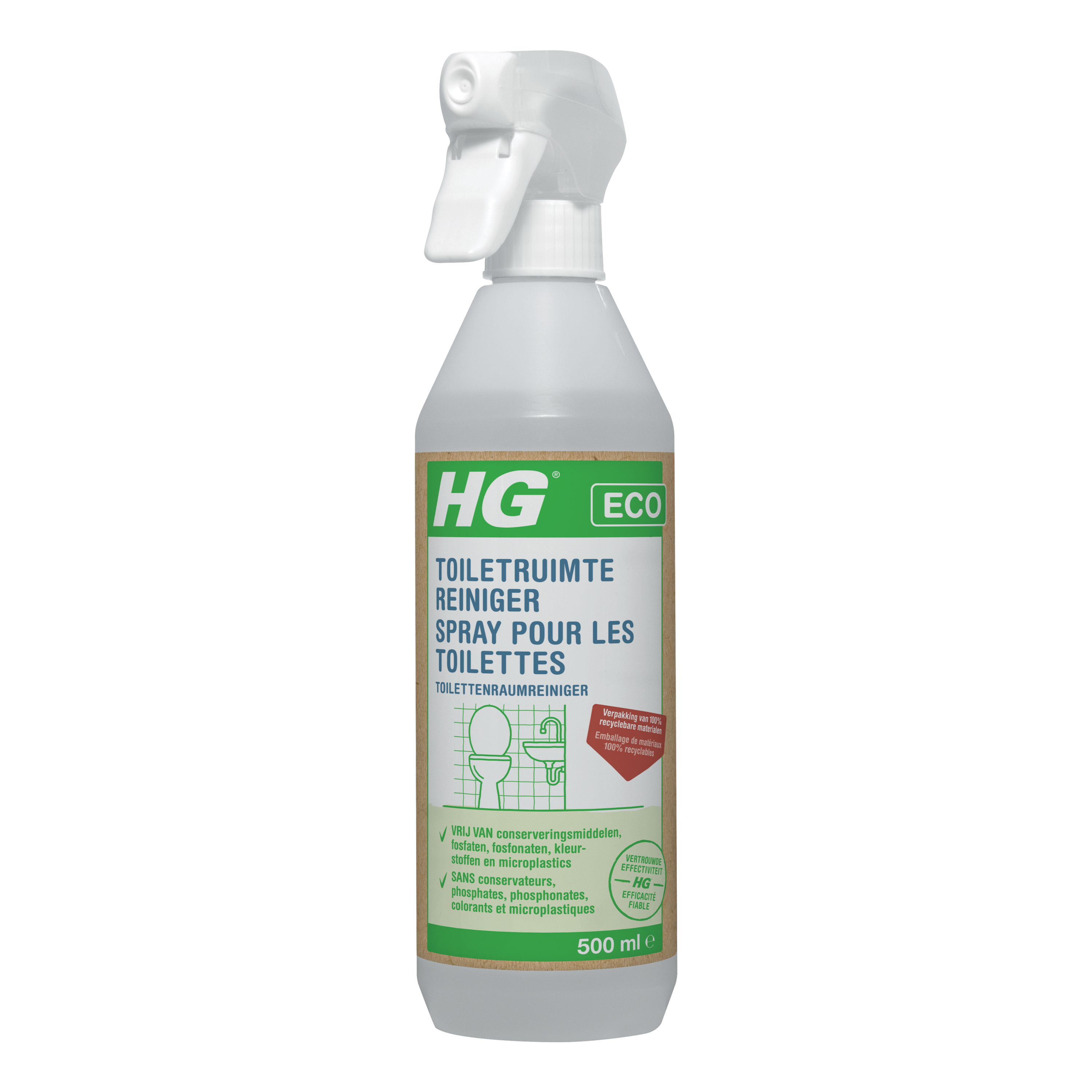 HG Eco toiletruimte reiniger 500.00 Milliliter