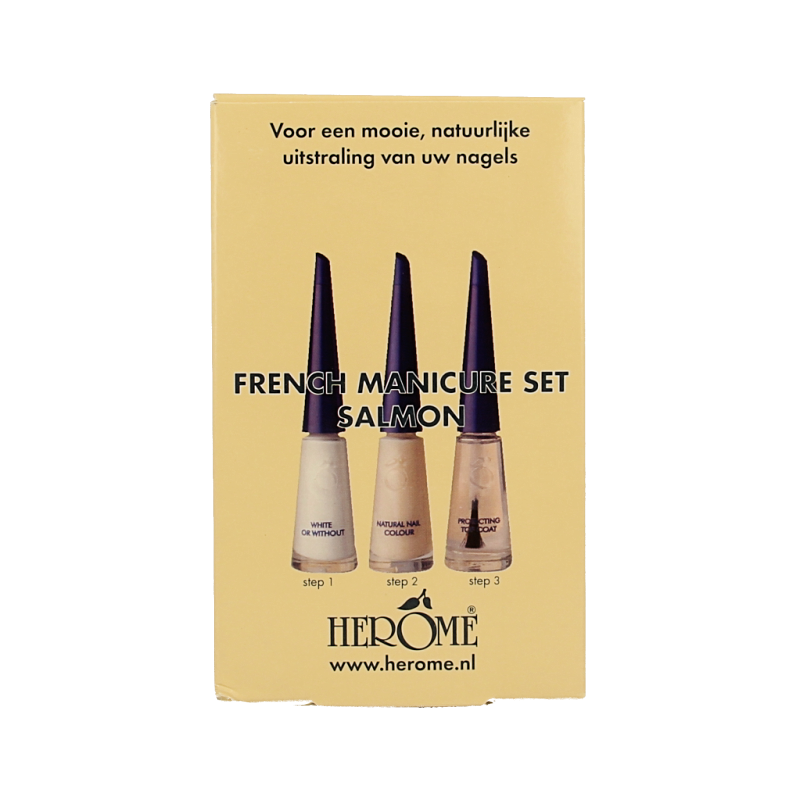 Herome French manicure set salmon 3 x 10ml 1 Stuks