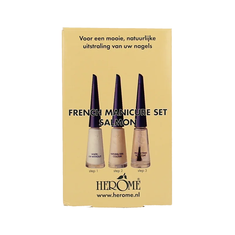 Herome French manicure set salmon 3 x 10ml 1 Stuks