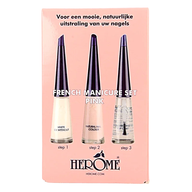 Herome French manicure set pink 3 x 10ml 1 Set