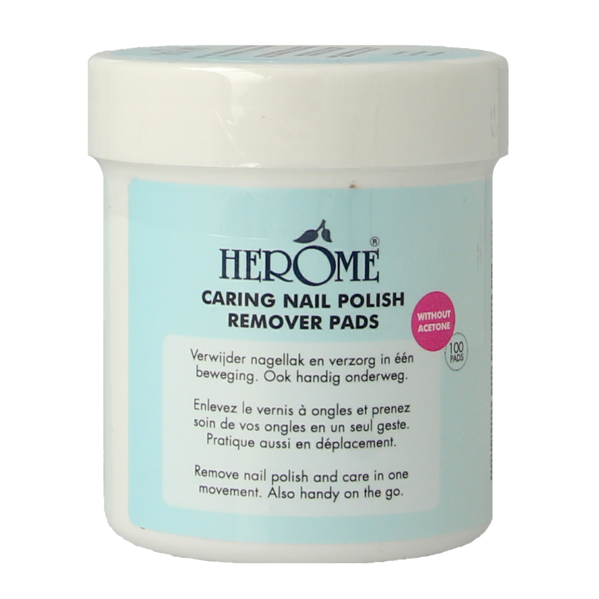 Herome Nagellak remover pads caring 100.00 Stuks