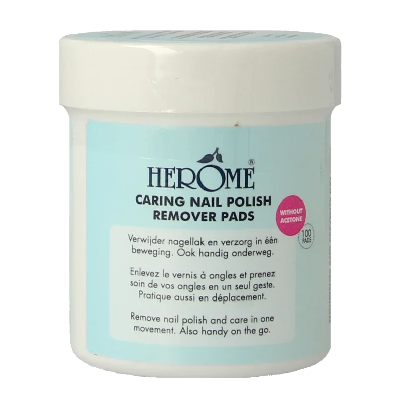 Herome Nagellak remover pads caring 100 Stuks