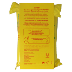 Zwitsal Goedemorgen vochtige washandjes 20 Stuks