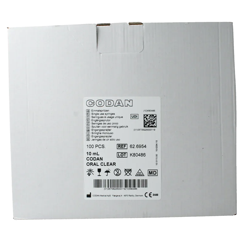 Codan Spuit helder excl tipcap 100 Stuks