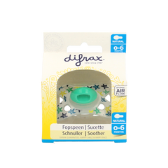 Difrax Fopspeen natural 0-6 maanden assorti 1.00 Stuks