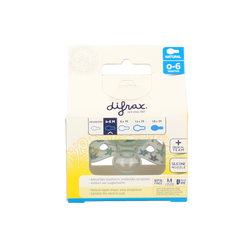 Difrax Fopspeen natural 0-6 maanden assorti 1.00 Stuks