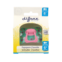 Difrax Fopspeen natural 6+ maanden met ring 1.00 Stuks