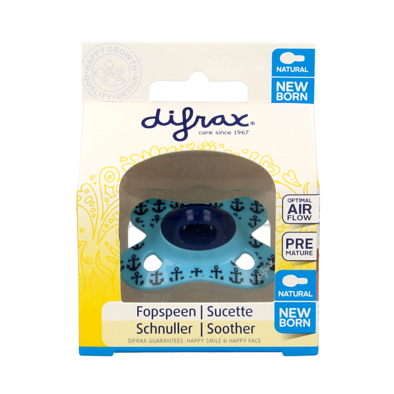 Difrax Fopspeen natural newborn 1 Stuks
