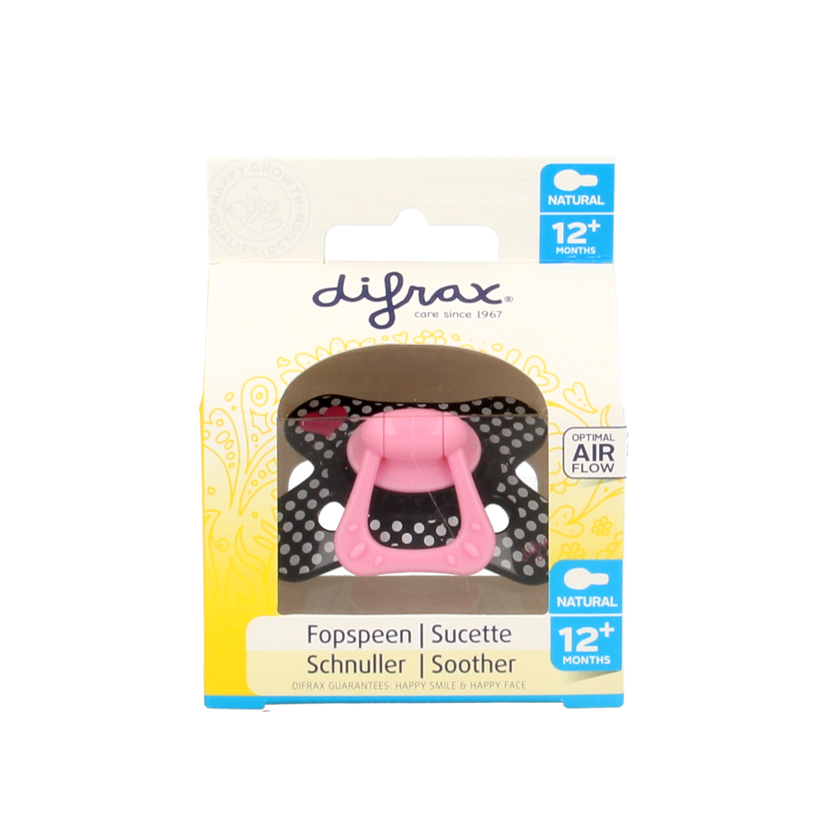 Difrax Fopspeen natural 12+ maanden 1.00 Stuks