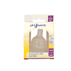 Difrax Flesspeen soft breed small 2 Stuks