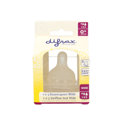 Difrax Flesspeen soft breed 1-2-3 2 Stuks