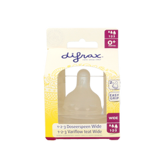 Difrax Flesspeen soft breed 1-2-3 2.00 Stuks