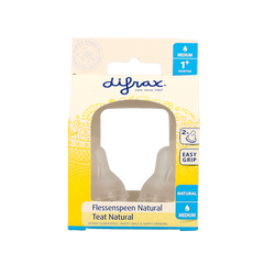 Difrax Flesspeen medium natural 2.00 Stuks