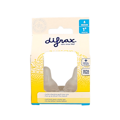 Difrax Flesspeen medium natural 2 Stuks