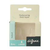 Difrax Flesspeen large natural 6+ maanden 2 Stuks