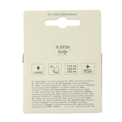 Difrax Flesspeen large natural 6+ maanden 2 Stuks