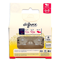 Difrax Fopspeen dental 0-6 maanden glow in the dark 1 Stuks