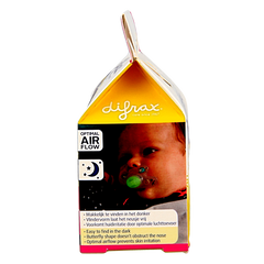 Difrax Fopspeen dental 0-6 maanden glow in the dark 1 Stuks