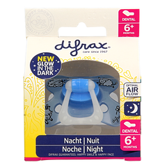 Difrax Fopspeen dental 6+ maanden glow in the dark 1 Stuks