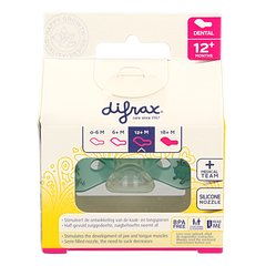 Difrax Fopspeen dental 12+ maanden glow in the dark 1 Stuks