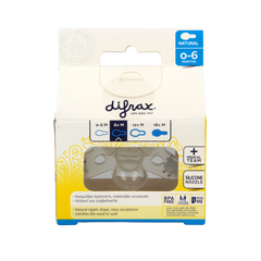 Difrax Fopspeen natural 0-6 maanden nacht 1.00 Stuks
