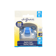 Difrax Fopspeen natural 6+ maanden nacht 1.00 Stuks