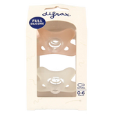 Difrax Siliconen fopspeen natural assorti 0-6 maanden 2 Stuks