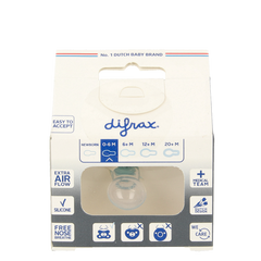 Difrax Fopspeen natural 0-6 maanden ocean 1.00 Stuks