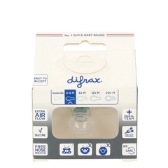 Difrax Fopspeen natural 0-6 maanden ocean 1.00 Stuks