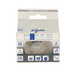 Difrax Fopspeen natural 0-6 maanden cotton candy lavander 1 Stuks