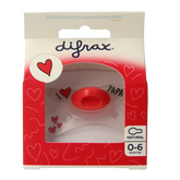 Difrax Fopspeen natural I love 0-6 maanden assorti 1 Stuks