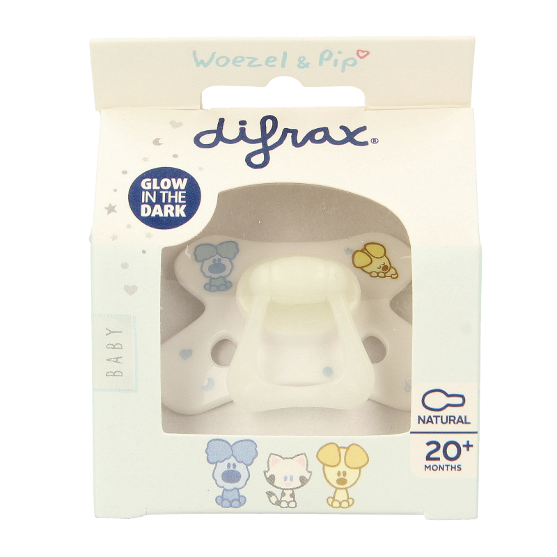 Difrax Fopspeen natural 20+ maanden Woezel & Pip 1 Stuks