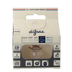 Difrax Fopspeen natural 12+ maanden assorti 1 Stuks