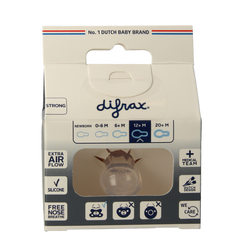 Difrax Fopspeen natural 12+ maanden assorti 1.00 Stuks