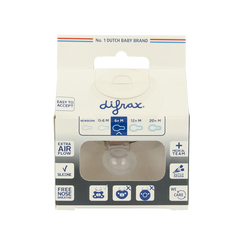 Difrax Fopspeen natural 6+ maanden assorti 1 Stuks