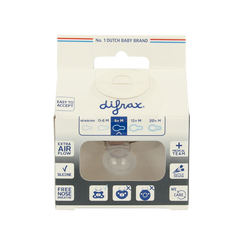 Difrax Fopspeen natural 6+ maanden assorti 1.00 Stuks