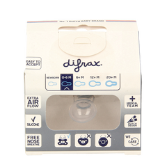 Difrax Fopspeen natural 0-6 maanden assorti 1 Stuks