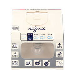Difrax Fopspeen natural 0-6 maanden assorti 1.00 Stuks