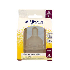 Difrax Flesspeen soft breed large 2 Stuks