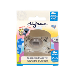 Difrax Fopspeen natural 0-6 maanden Woezel & Pip 1 Stuks