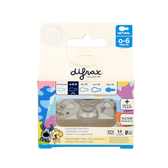 Difrax Fopspeen natural 0-6 maanden Woezel & Pip 1 Stuks