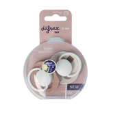 Difrax Fopspeen glow dynamic 0-6 mnd ivory/blush 2 Stuks