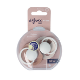 Difrax Fopspeen glow dynamic 6-18 mnd ivory/blush 2 Stuks