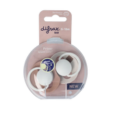 Difrax Fopspeen glow dynamic 6-18 mnd ivory/blush 2 Stuks