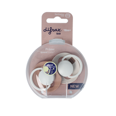 Difrax Fopspeen glow dynamic 18+ mnd ivory/blush 2 Stuks