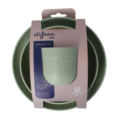 Difrax Lovi eetset met beker pistachio 1 Set