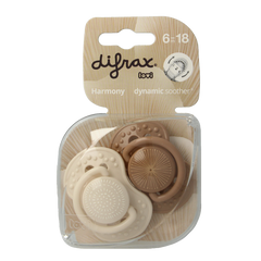 Difrax Lovi fopspeen harmony 6-20 maanden assorti 2 Stuks