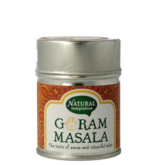 Natural Temptation Garam masala blikje natural spices bio 50 Gram